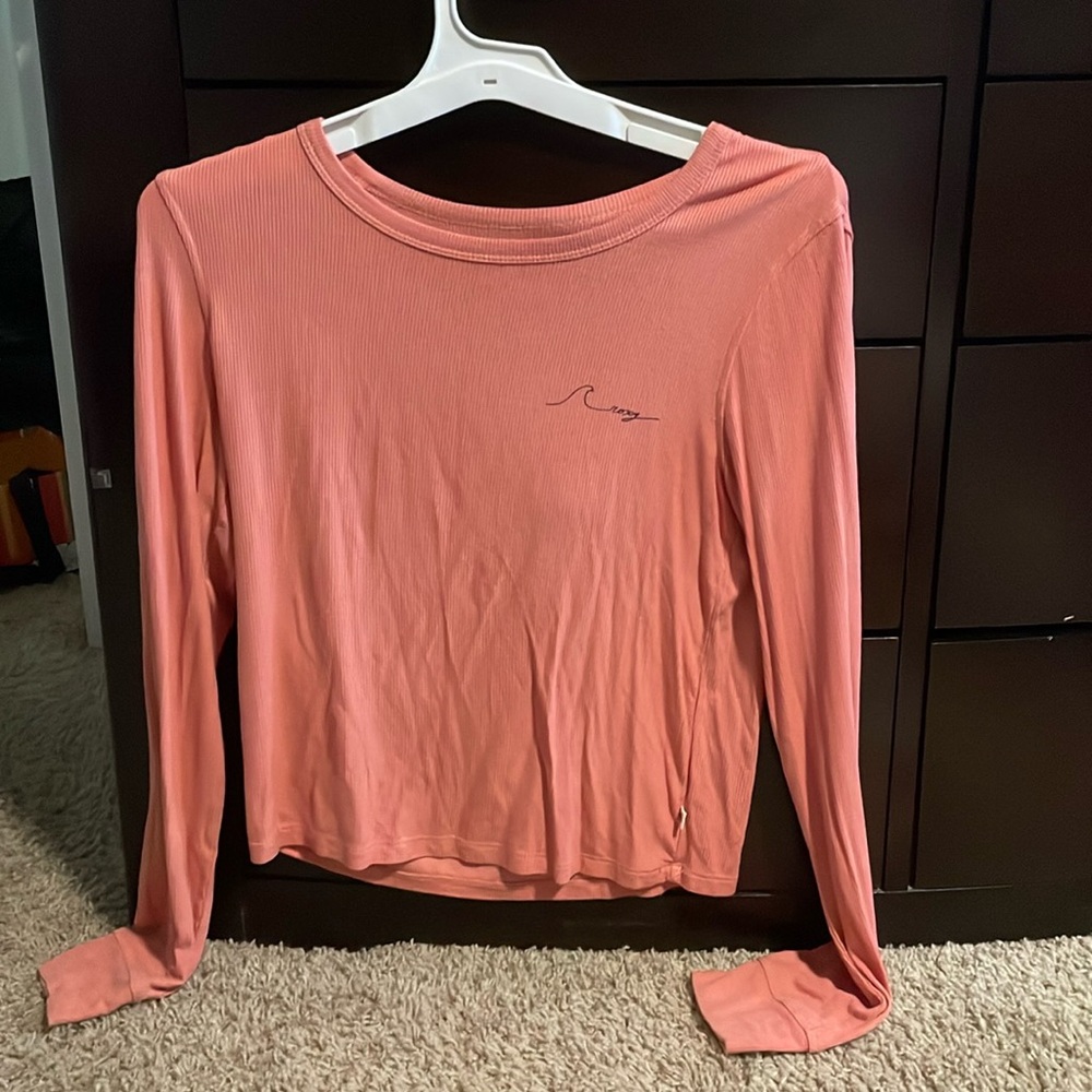 Pink Long Sleeve Beach Top